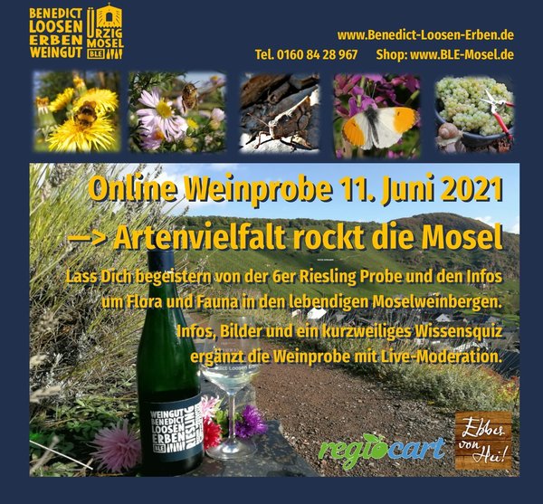 Online Weinprobe 11. Juni "Artenvielfalt rockt die Mosel"